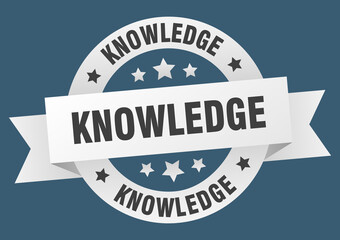Fototapeta premium knowledge round ribbon isolated label. knowledge sign
