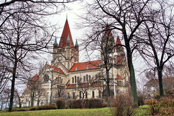 Fototapeta premium St. Francis of Assisi Church in Vienna, Austria