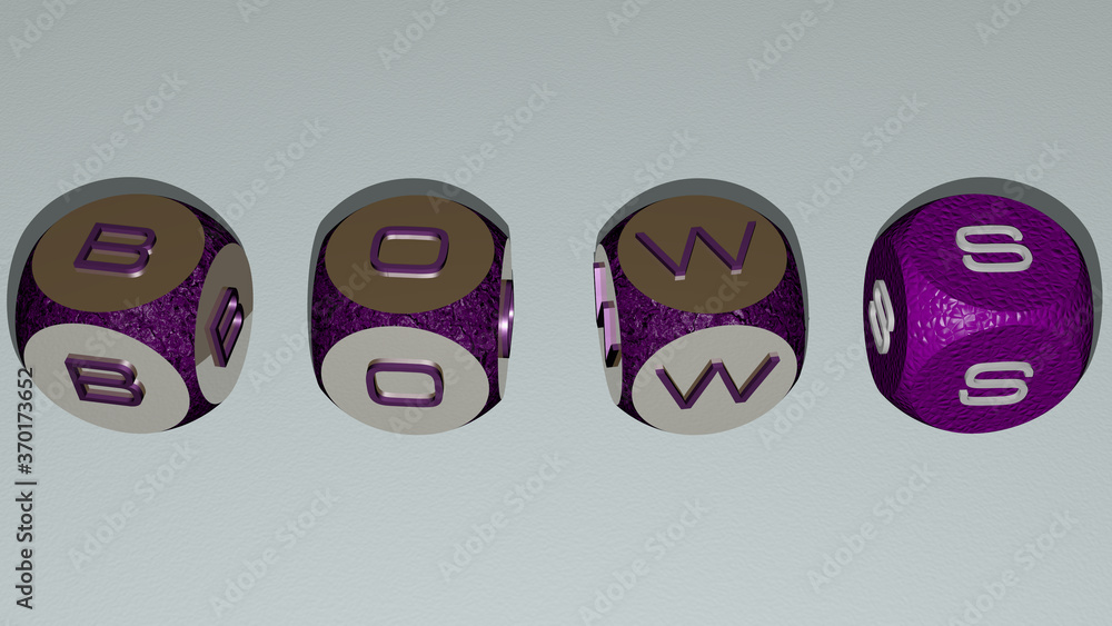 Poster bows combined by dice letters and color crossing for the related meanings of the concept. background