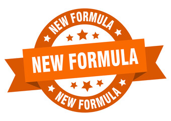 new formula round ribbon isolated label. new formula sign