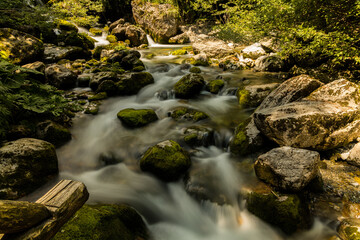 Fototapeta premium waterfall in the alpin nature park Marguareis in Italy