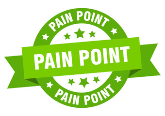 pain point round ribbon isolated label. pain point sign