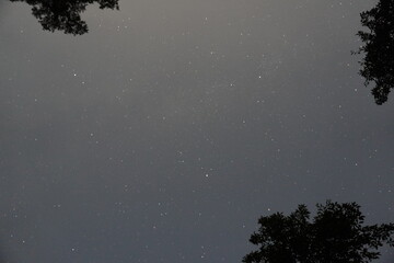 奥多摩湖から見た夏の大三角形