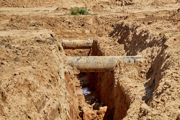 During the reconstruction of the water supply system two old water pipes were found in the ground