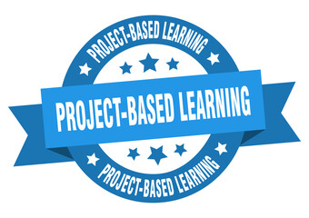 project-based learning round ribbon isolated label. project-based learning sign