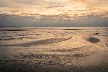 La plage de Quend-Plage, par un pâle soleil d'hiver.