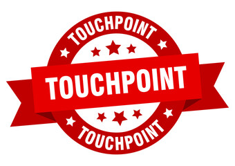 touchpoint round ribbon isolated label. touchpoint sign