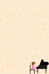 ピアノを弾く女の子の壁紙