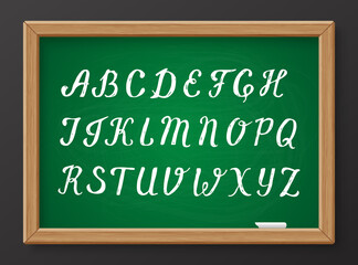 Obraz premium Hand drawn chalk alphabet