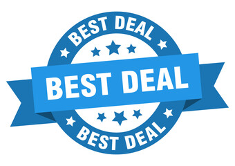 best deal round ribbon isolated label. best deal sign