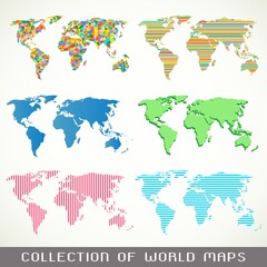 Collection of world maps