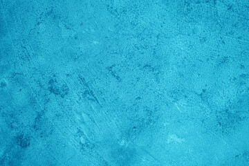Abstract art grunge light blue cyan cement or concrete wall texture background with empty space for text for paper background.