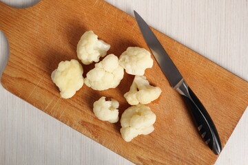 Boiled cauliflower