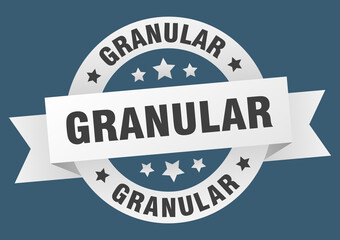 granular round ribbon isolated label. granular sign
