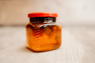 homemade preserved vegetables in a jar
