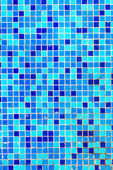 Old mosaic texture on the wall. Landscape style. Great background or texture.