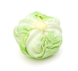 Green cabbage isolated on white background