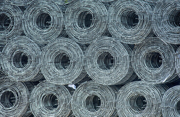 Background and texture of steel rolls for construction
