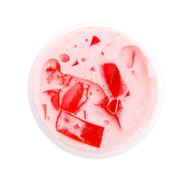 Sweet jelly pink color in a cup