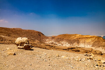 desert landscape with a blue sky