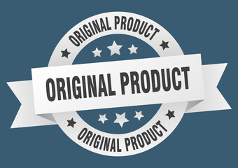 original product round ribbon isolated label. original product sign