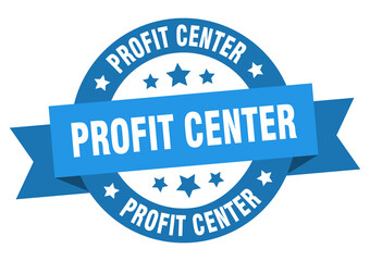 profit center round ribbon isolated label. profit center sign