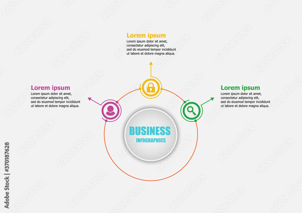 Poster the infographic vector design template for circular diagram. planning infographic design business in