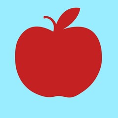 red apple on a white background