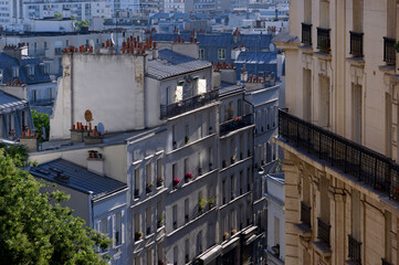 Montmartre building in Paris city