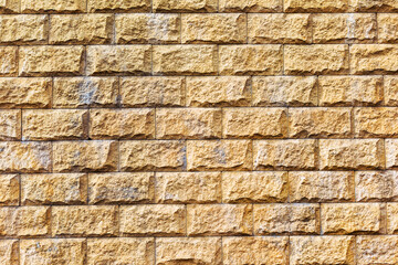 Abstract background old white brick wall with cracks and scratches. Landscape style. Great background or texture.