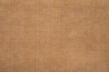 Fototapeta na wymiar Brown linen and silk fabric texture closeup as fabric background