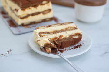 home made tiramisu ice cream parfait