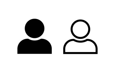 user icon set. person profile symbols. vector infographic elements