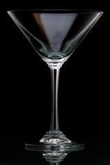 Silhouette empty glass with clipping path on black background.