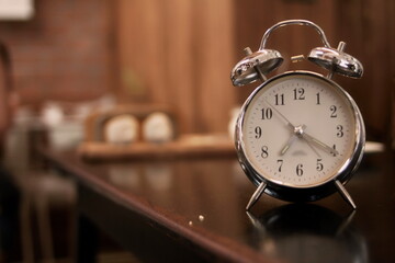 alarm clock on the table