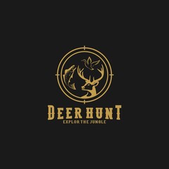 deer logo designs inspirations, hunting club logo