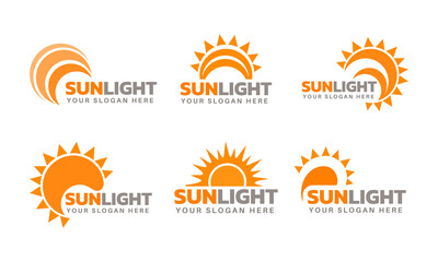Creative sunlight logo design bundle - vector element