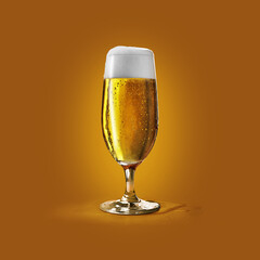 Cold Beer Glassware Goblet Mockup
