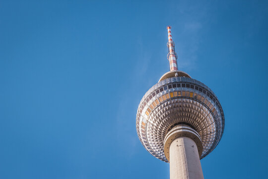 The famous TV tower in Berlin, Germany.