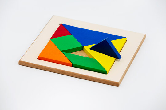 Toy shape puzzle. Isolated on white background
