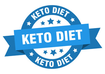 keto diet round ribbon isolated label. keto diet sign