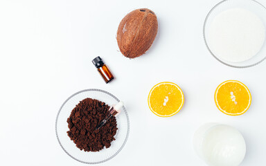 Homemade cosmetics body scrub