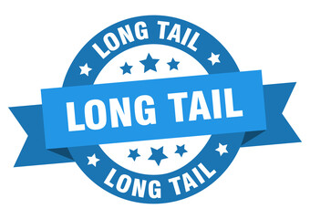 Fototapeta premium long tail round ribbon isolated label. long tail sign