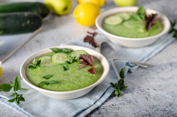 Fresh fruit gazpacho soup