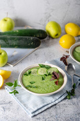 Fresh fruit gazpacho soup