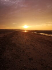 sunset on the beach