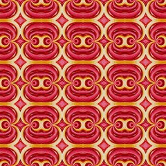 seamless background with multicolored repeating patterns.
3d illustration, 3d rendering.