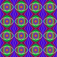 seamless background with multicolored repeating patterns.
3d illustration, 3d rendering.