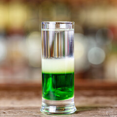 Cocktail green mexican on the bar