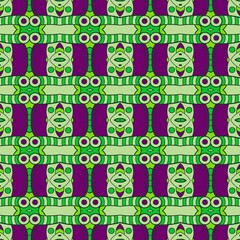 Fototapeta premium seamless background with multicolored repeating patterns. 3d illustration, 3d rendering.